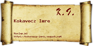 Kokavecz Imre névjegykártya